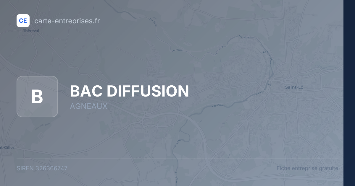 BAC DIFFUSION — 326366747 — fiche entreprise