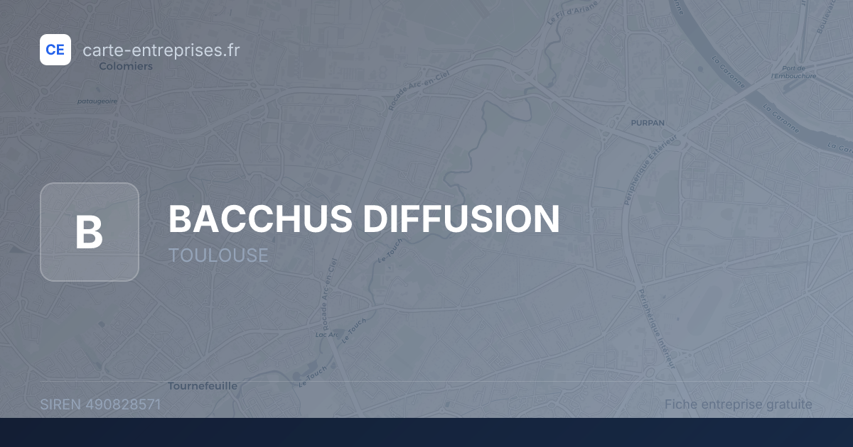BACCHUS DIFFUSION — 490828571 — fiche entreprise