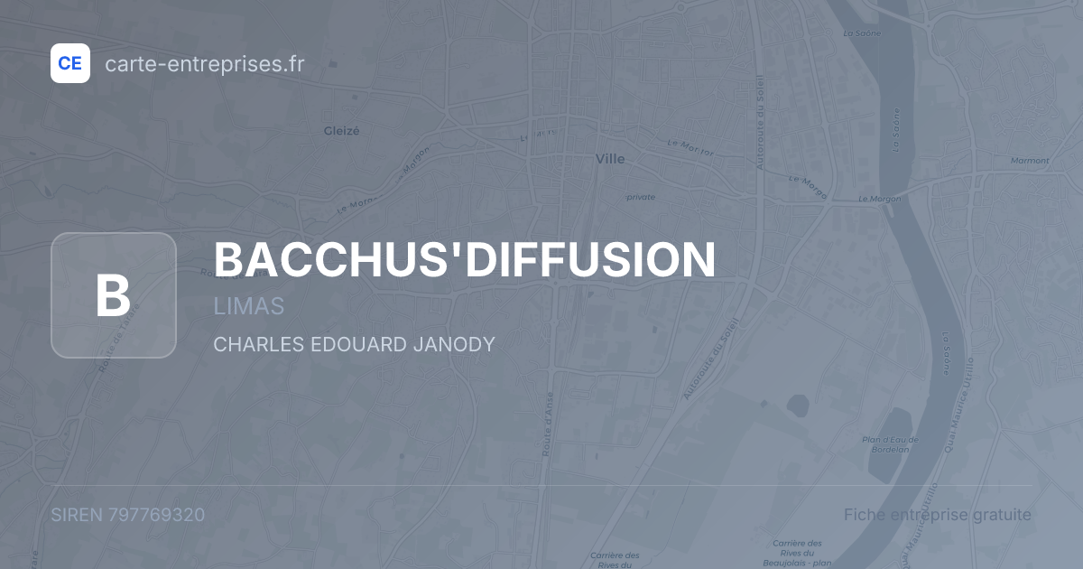 BACCHUS'DIFFUSION — 797769320 — fiche entreprise
