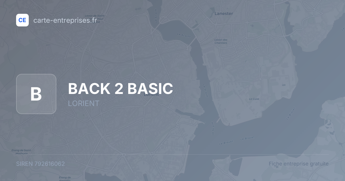 BACK 2 BASIC — 792616062 — fiche entreprise