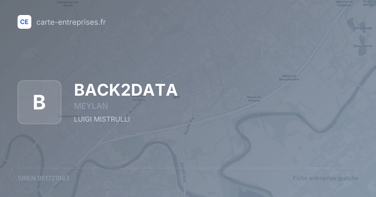 BACK2DATA — 951721893 — fiche entreprise