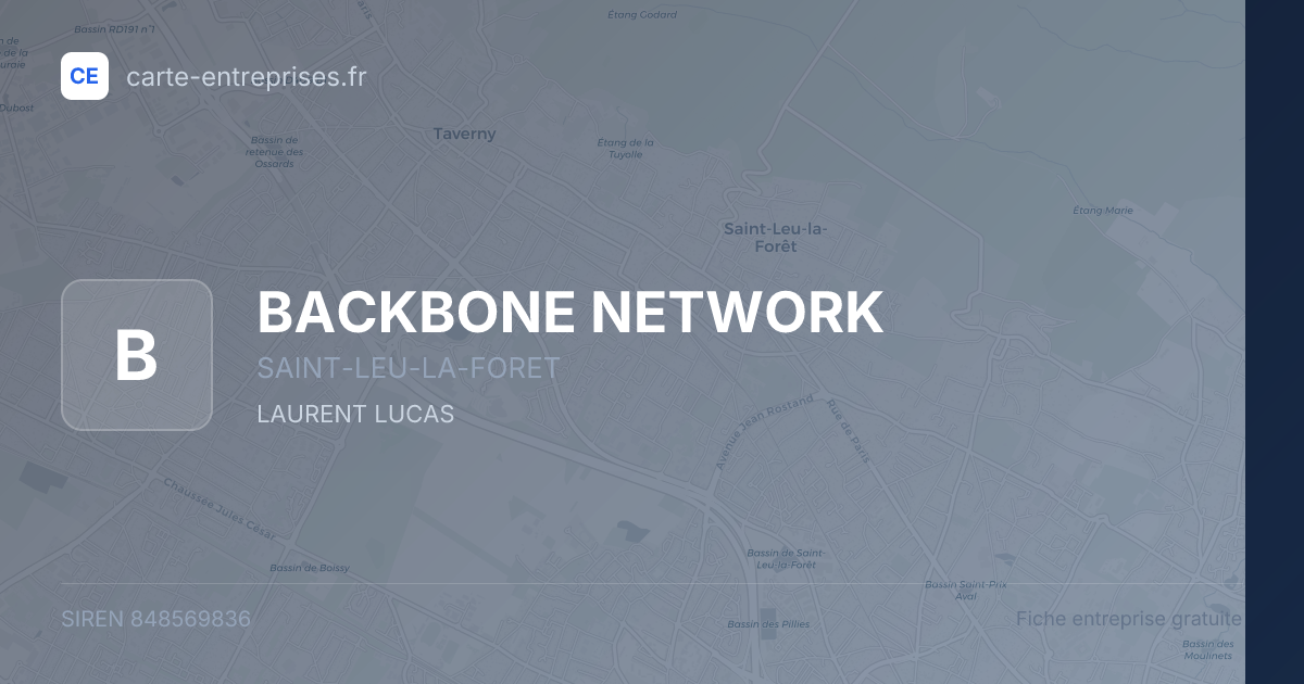 BACKBONE NETWORK — 848569836 — fiche entreprise