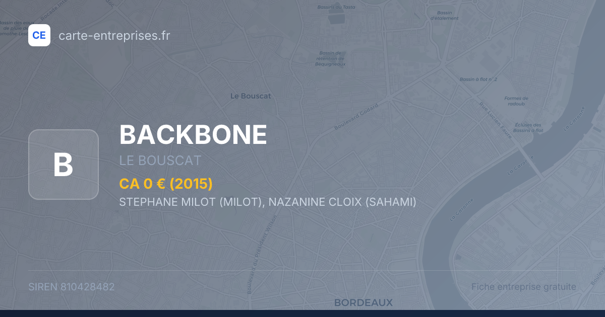 BACKBONE — 810428482 — fiche entreprise