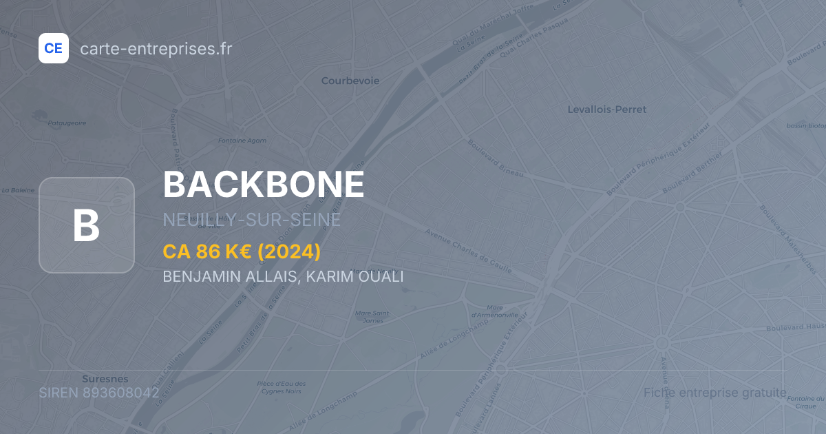 BACKBONE — 893608042 — fiche entreprise