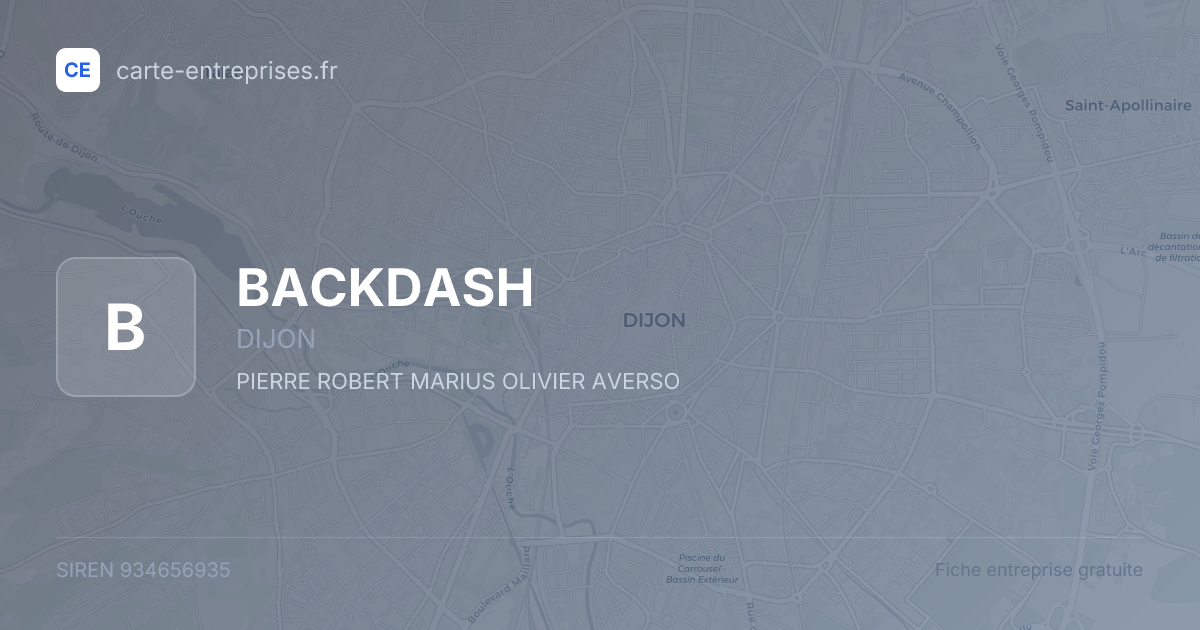 BACKDASH — 934656935 — fiche entreprise