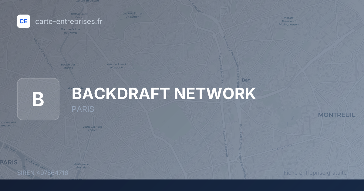 BACKDRAFT NETWORK — 497564716 — fiche entreprise