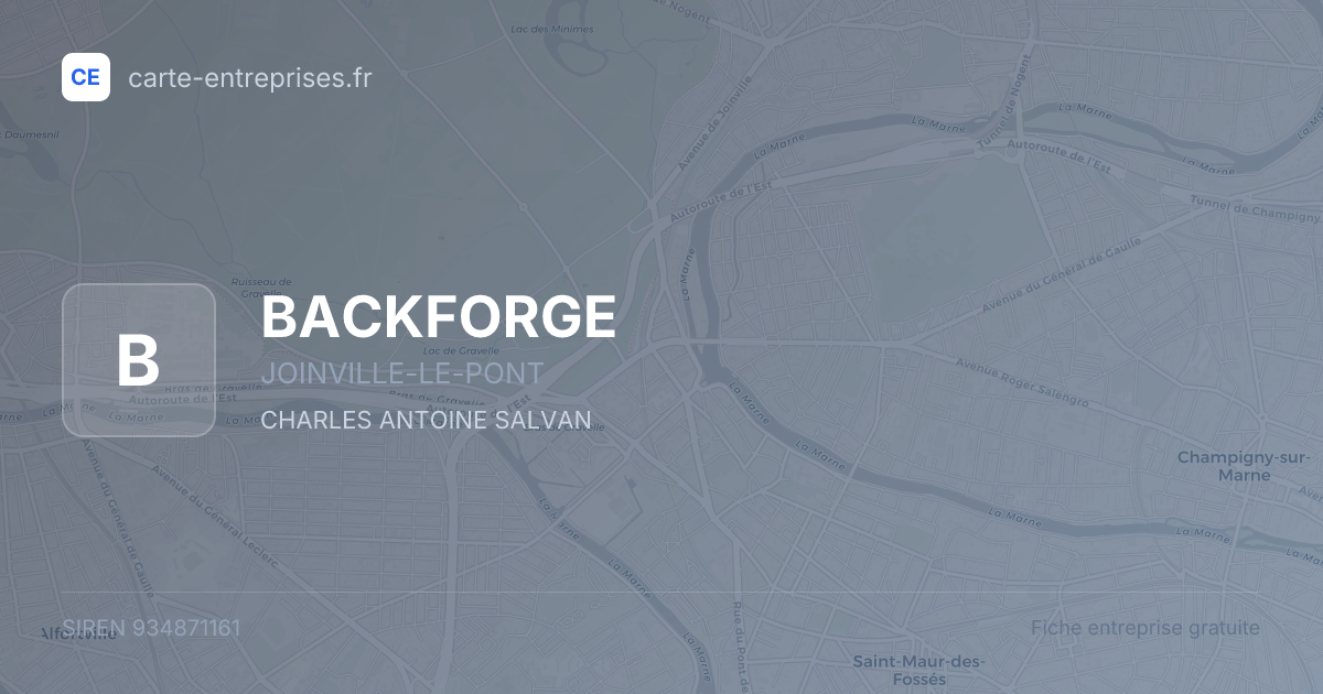 BACKFORGE — 934871161 — fiche entreprise