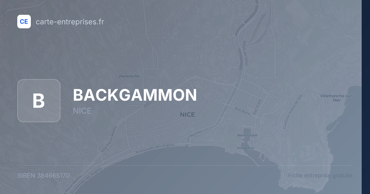 BACKGAMMON — 384665170 — fiche entreprise