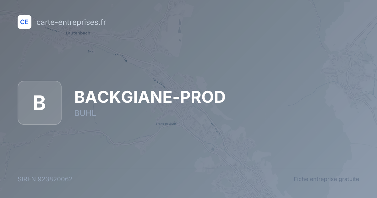BACKGIANE-PROD — 923820062 — fiche entreprise