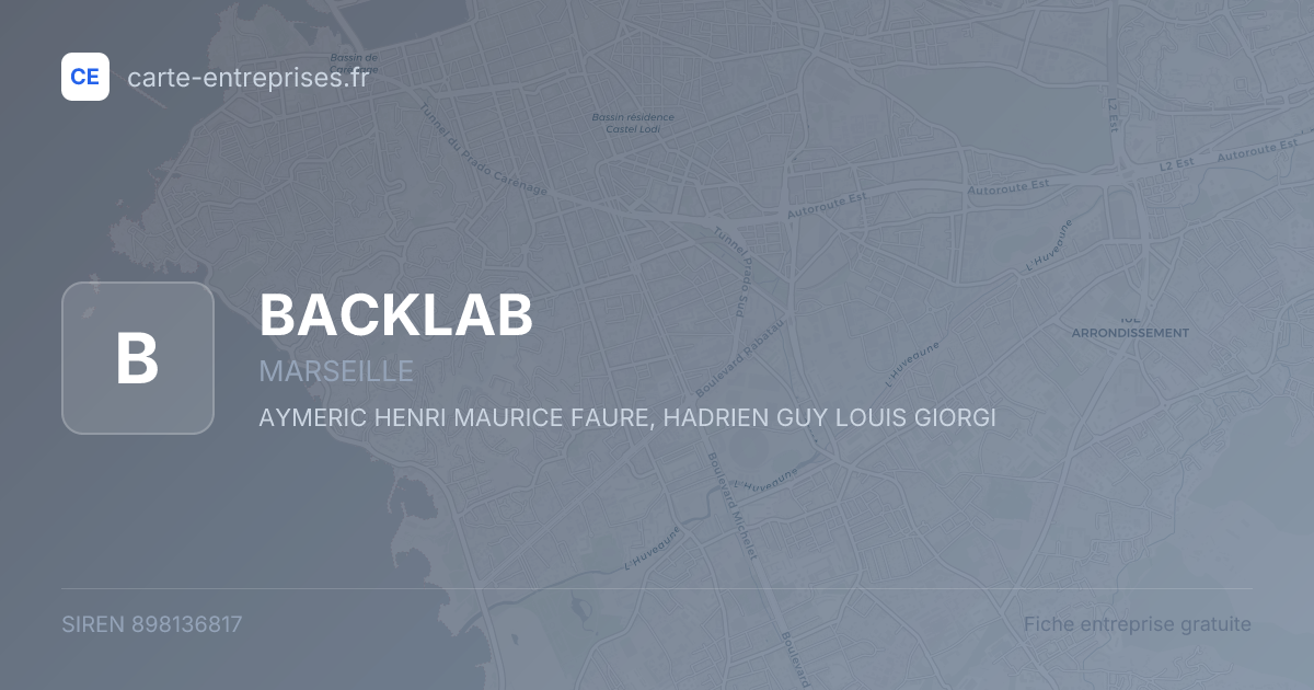 BACKLAB — 898136817 — fiche entreprise