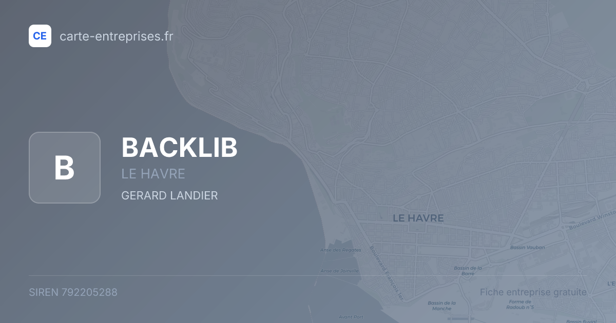 BACKLIB — 792205288 — fiche entreprise
