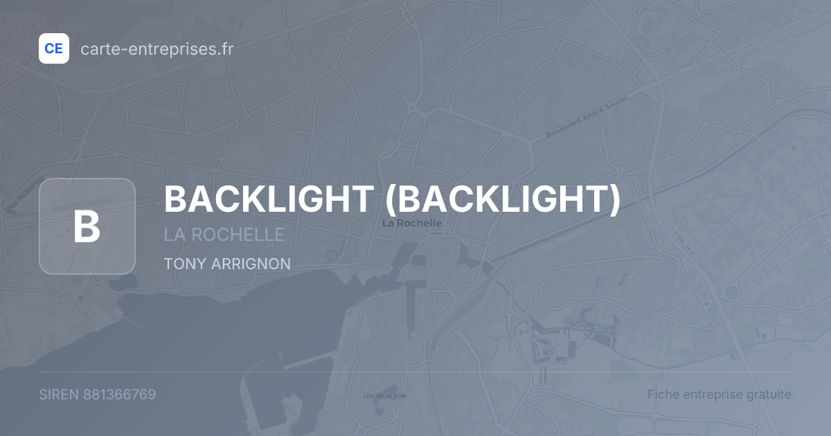 BACKLIGHT — 881366769 — fiche entreprise