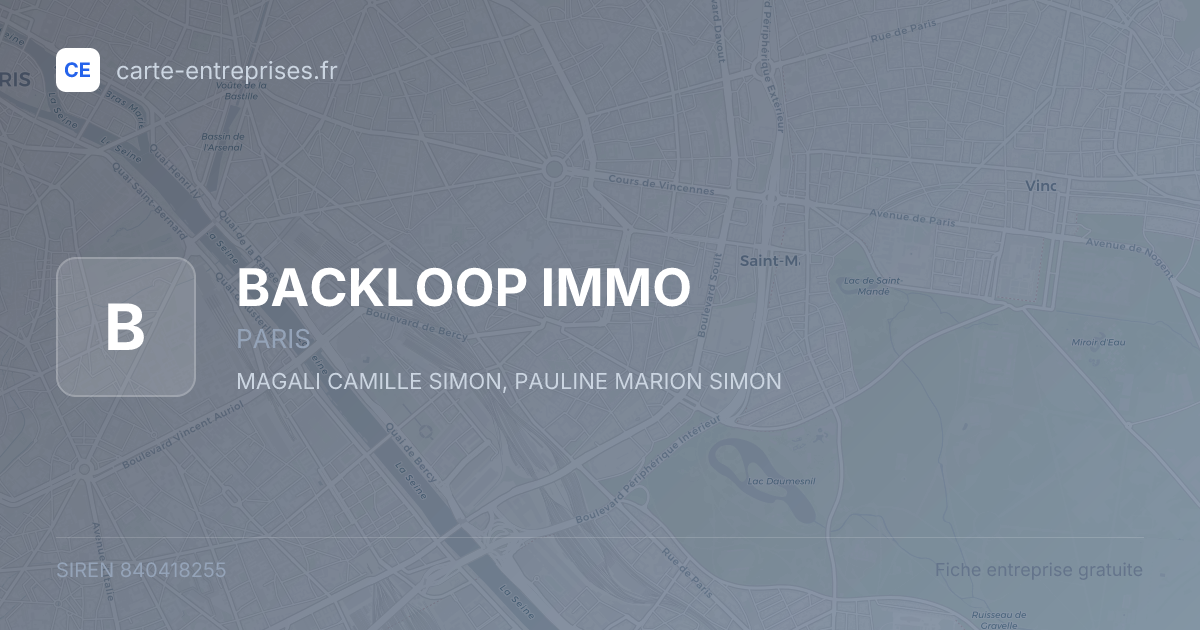 BACKLOOP IMMO — 840418255 — fiche entreprise
