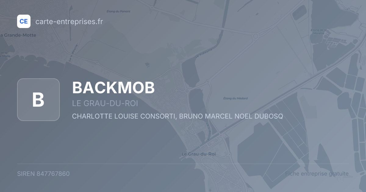 BACKMOB — 847767860 — fiche entreprise
