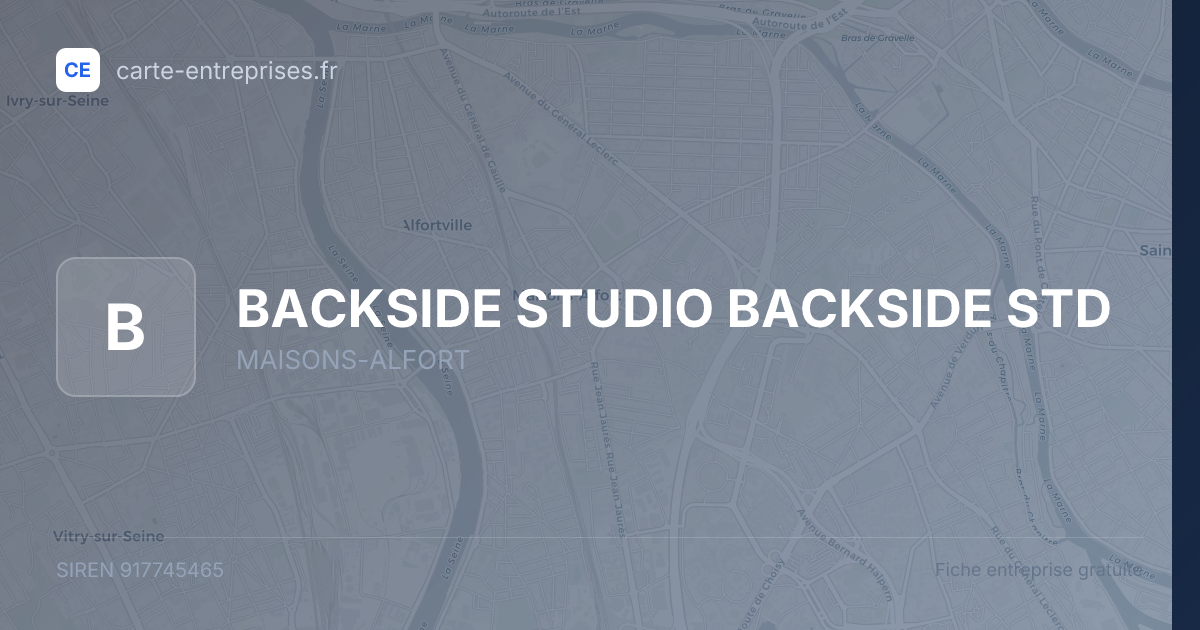 BACKSIDE STUDIO BACKSIDE STD — 917745465 — fiche entreprise