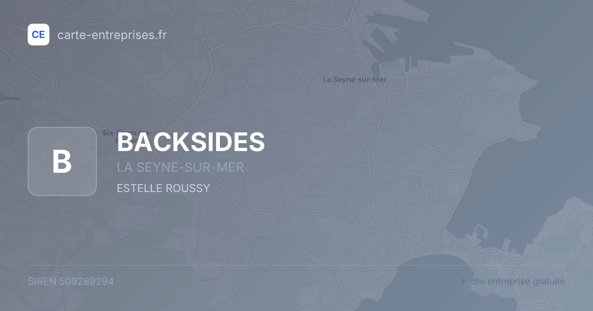 BACKSIDES — 509289294 — fiche entreprise