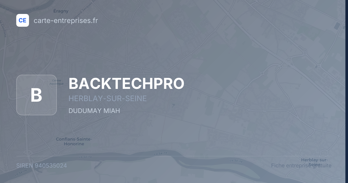 BACKTECHPRO — 940535024 — fiche entreprise