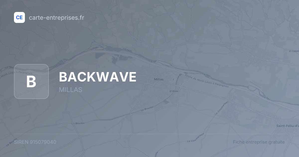 BACKWAVE — 915079040 — fiche entreprise