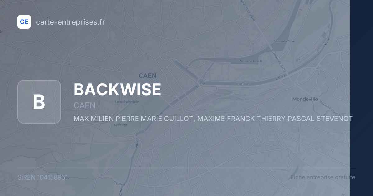 BACKWISE — 104158951 — fiche entreprise