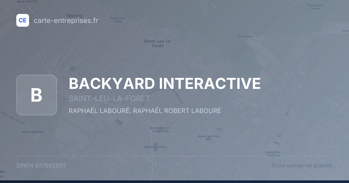 BACKYARD INTERACTIVE — 977992601 — fiche entreprise