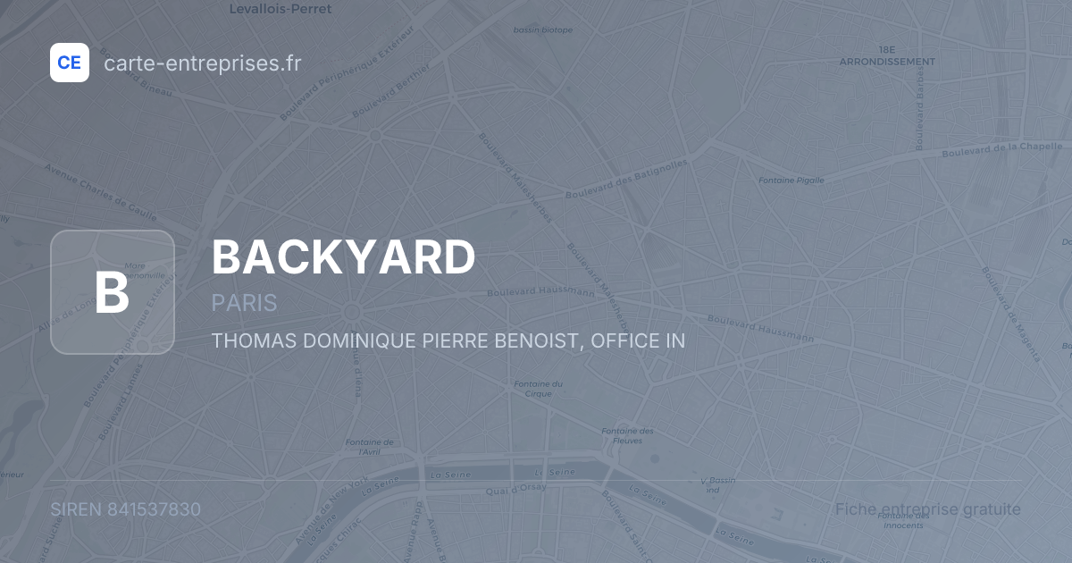BACKYARD — 841537830 — fiche entreprise