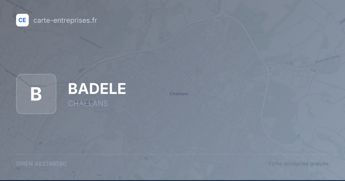 BADELE — 483399580 — fiche entreprise