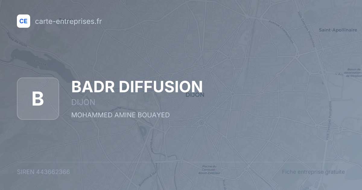 BADR DIFFUSION — 443662366 — fiche entreprise