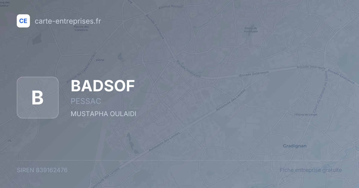 BADSOF — 839162476 — fiche entreprise
