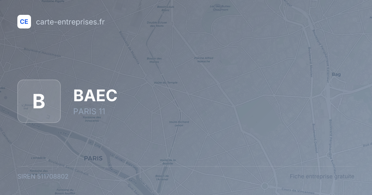 BAEC — 511708802 — fiche entreprise