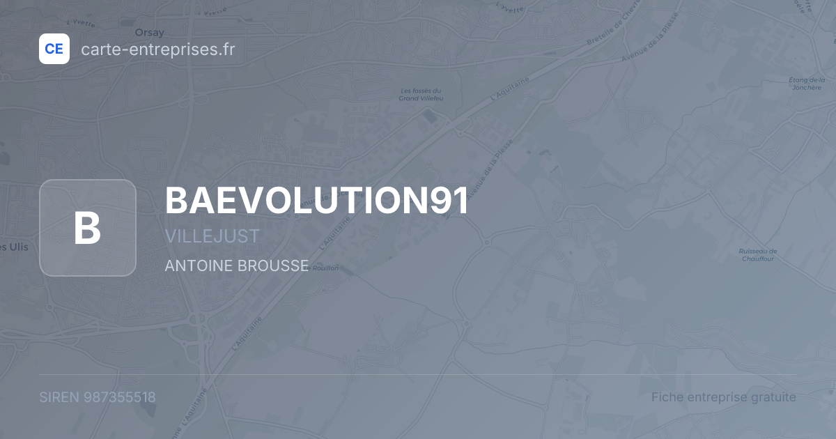 BAEVOLUTION91 — 987355518 — fiche entreprise