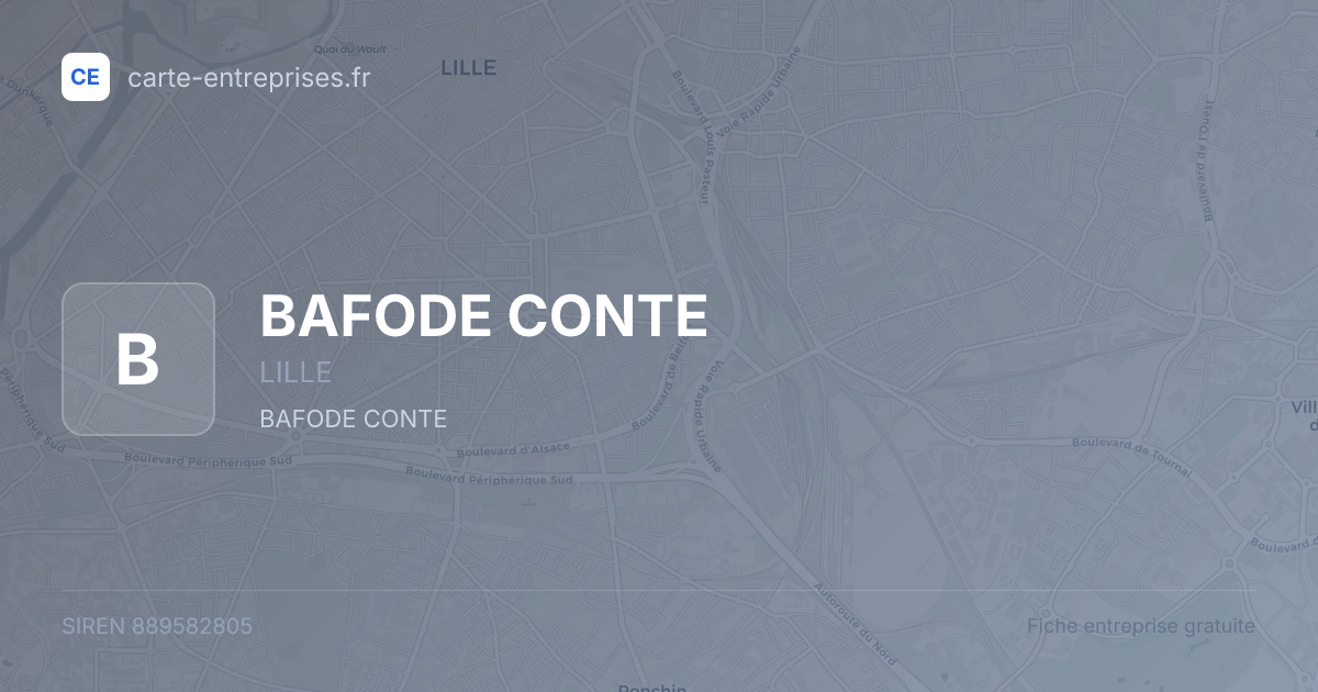 BAFODE CONTE — 889582805 — fiche entreprise