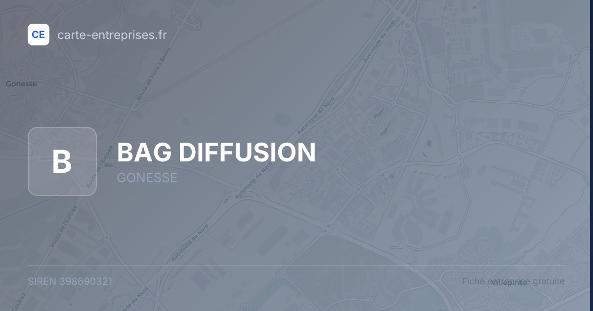 BAG DIFFUSION — 398690321 — fiche entreprise