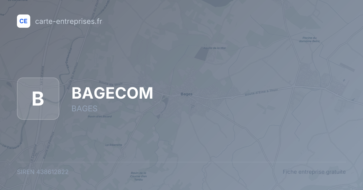 BAGECOM — 438612822 — fiche entreprise