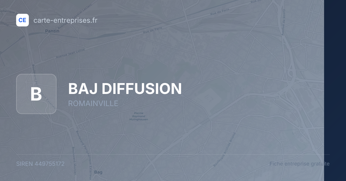 BAJ DIFFUSION — 449755172 — fiche entreprise
