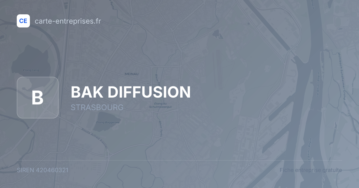 BAK DIFFUSION — 420460321 — fiche entreprise