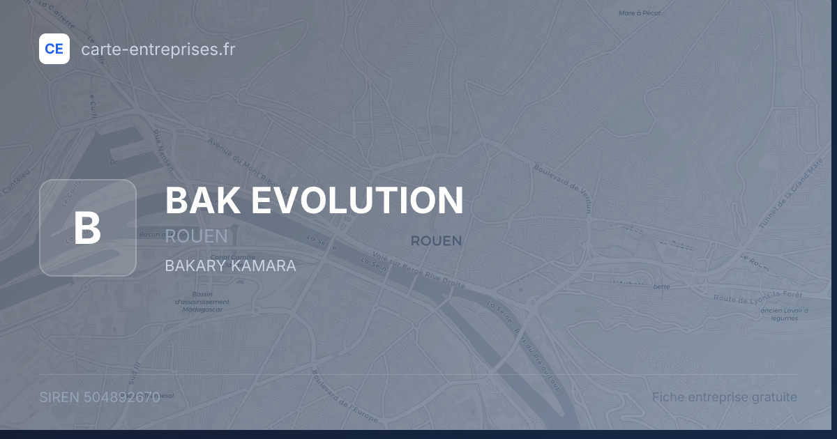 BAK EVOLUTION — 504892670 — fiche entreprise
