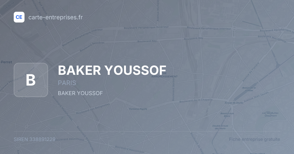 BAKER YOUSSOF — 338891229 — fiche entreprise