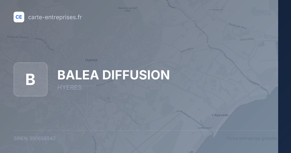 BALEA DIFFUSION — 350656542 — fiche entreprise