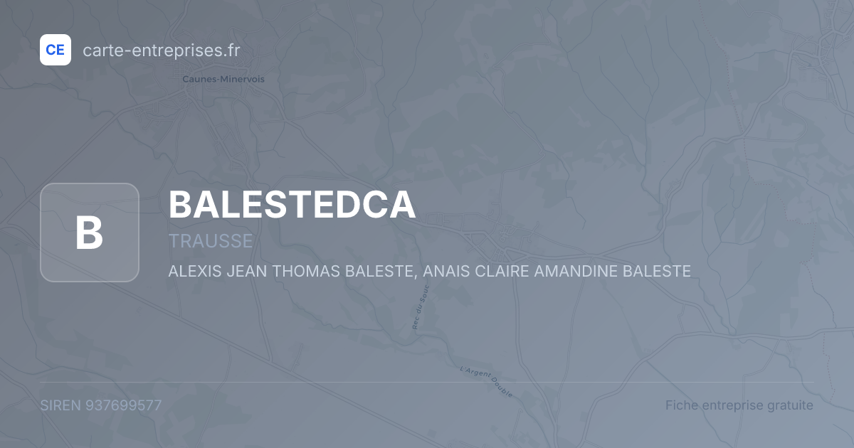 BALESTEDCA — 937699577 — fiche entreprise