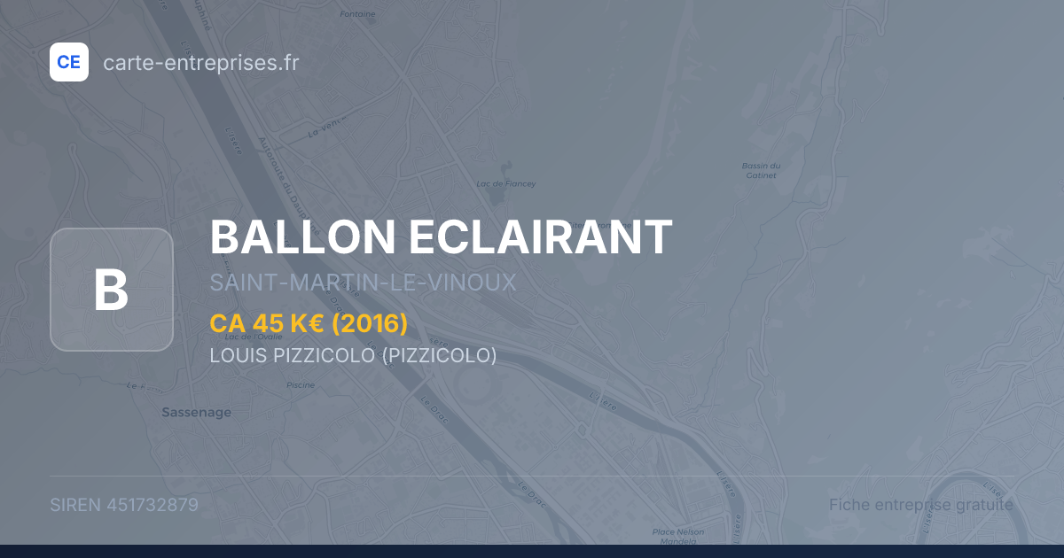 BALLON ECLAIRANT — 451732879 — fiche entreprise