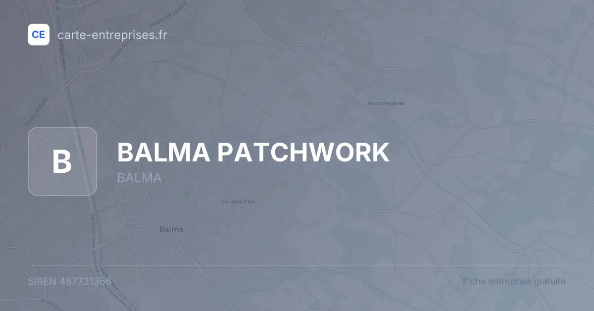 BALMA PATCHWORK — 487731366 — fiche entreprise