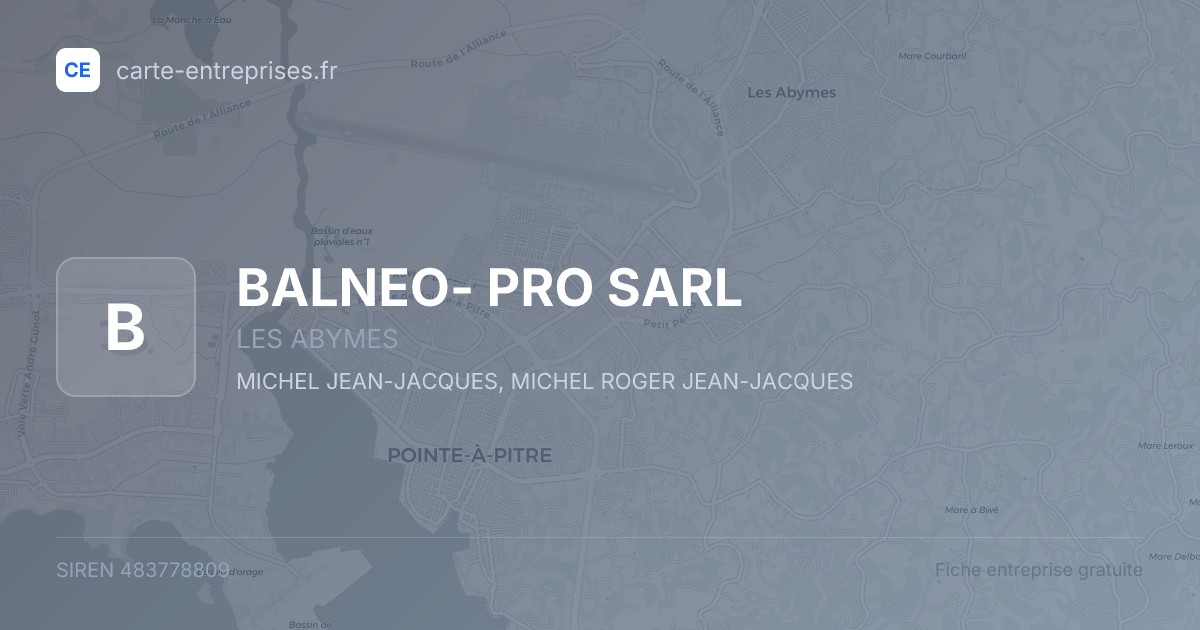 BALNEO- PRO SARL — 483778809 — fiche entreprise