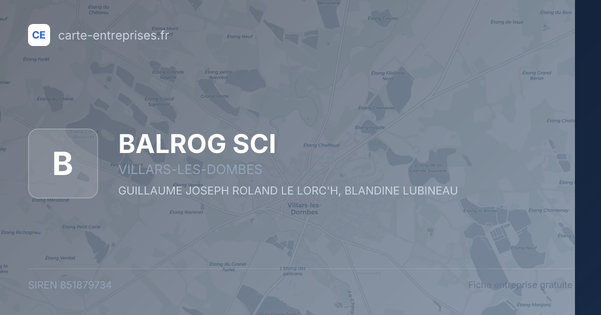 BALROG SCI — 851879734 — fiche entreprise