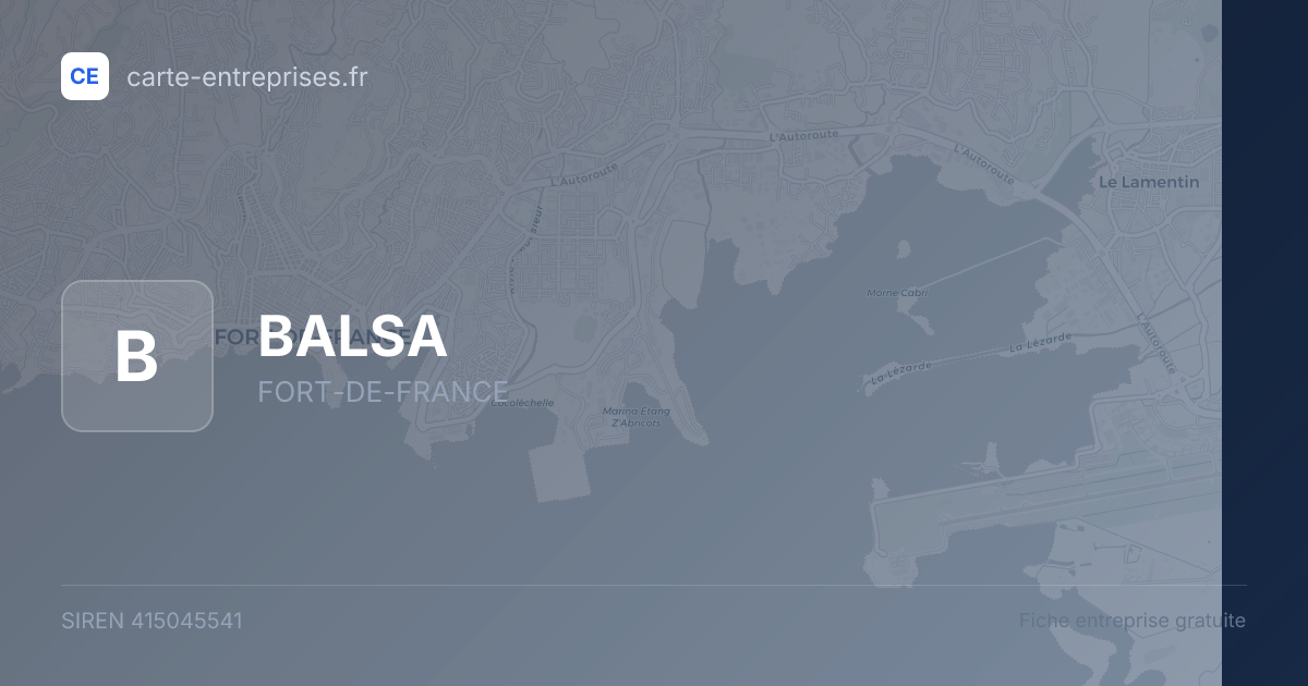 BALSA — 415045541 — fiche entreprise