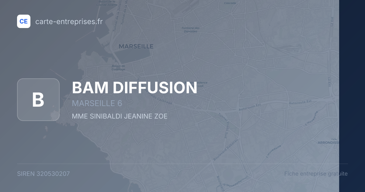 BAM DIFFUSION — 320530207 — fiche entreprise