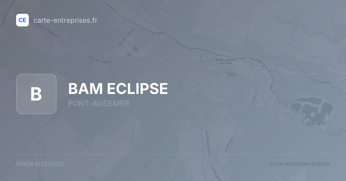 BAM ECLIPSE — 412042012 — fiche entreprise