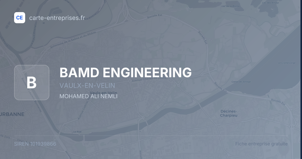 BAMD ENGINEERING — 101939866 — fiche entreprise