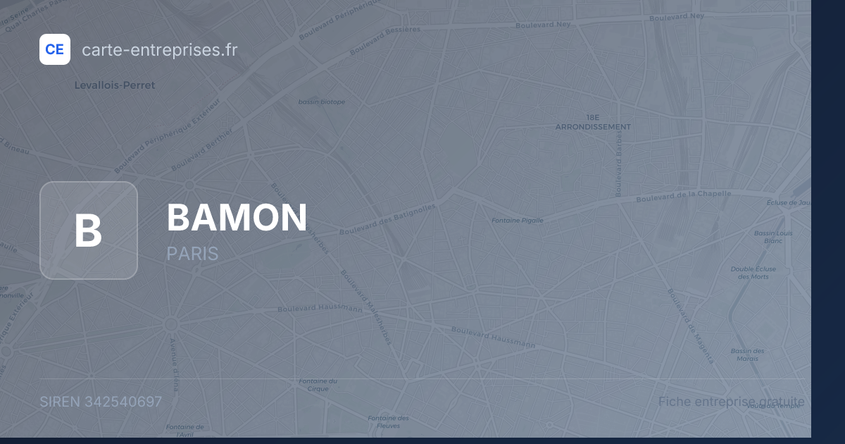 BAMON — 342540697 — fiche entreprise