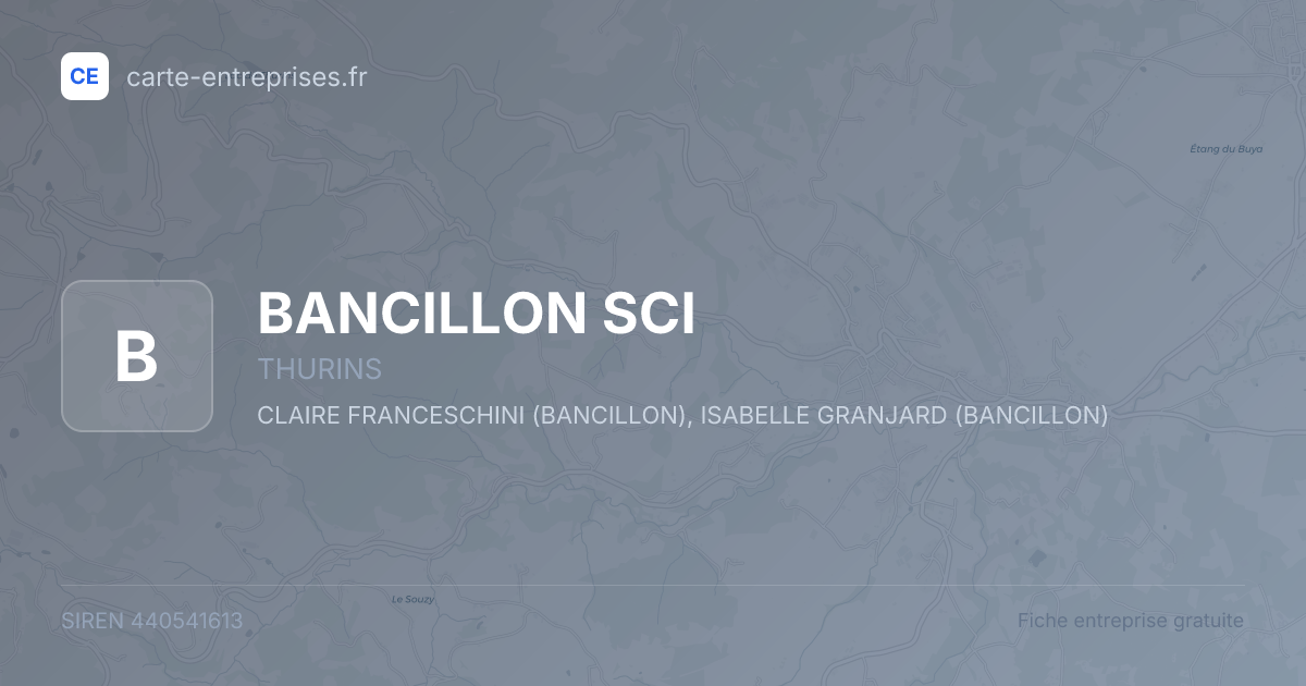 BANCILLON SCI — 440541613 — fiche entreprise