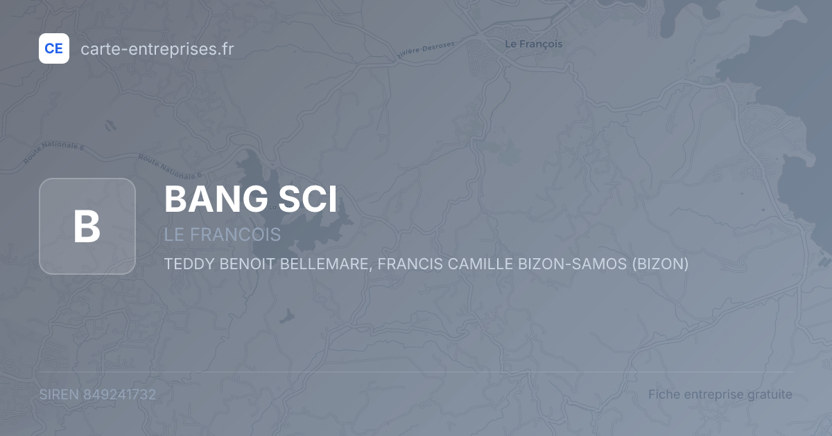 BANG SCI — 849241732 — fiche entreprise